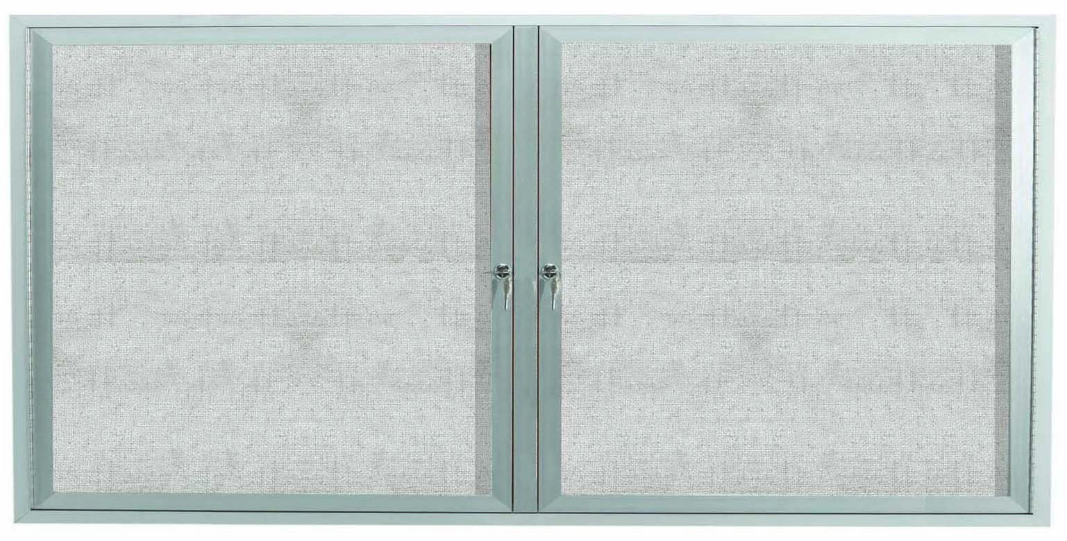 Aarco Products ODCC3672R Outdoor Enclosed Aluminum 2-Door Bulletin Board Cabinet, 72"W x 36"H