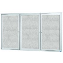 Aarco Products ODCC4872-3R Outdoor Enclosed Aluminum 3-Door Bulletin Board Cabinet, 72&quot;W x 48&quot;H