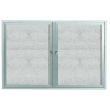 Aarco Products ODCC4872R Outdoor Enclosed Aluminum 2-Door Bulletin Board Cabinet, 72&quot;W x 48&quot;H