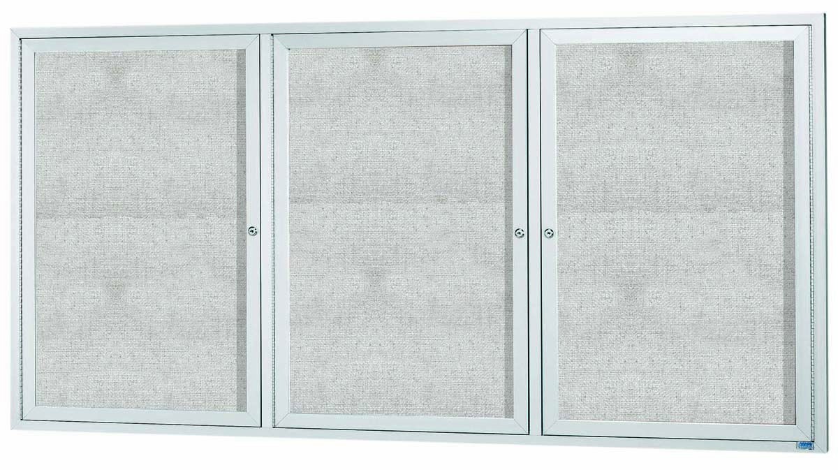 Aarco Products ODCC4896-3R Outdoor Enclosed Aluminum Bulletin Board Cabinet, 96"W x 48"H
