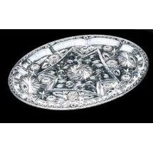 TableCraft 999C Oval Crystalware Platter, 20&quot; x 16&quot;