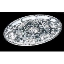 TableCraft 999C Oval Crystalware Platter, 20" x 16"