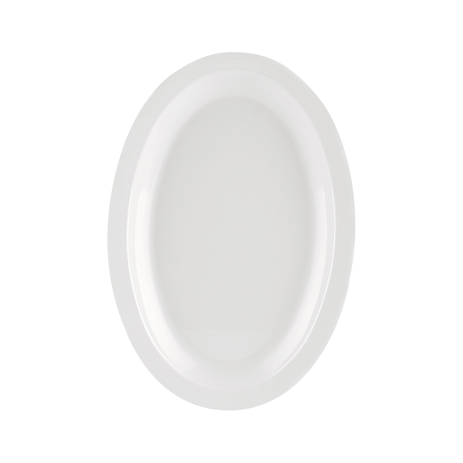 CAC China MLNC-12 Maxwell Melamine Narrow Rim Oval Platter 9 3/4"