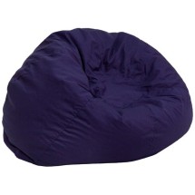 Flash Furniture DG-BEAN-LARGE-SOLID-BL-GG Oversized Solid Navy Blue Bean Bag Chair