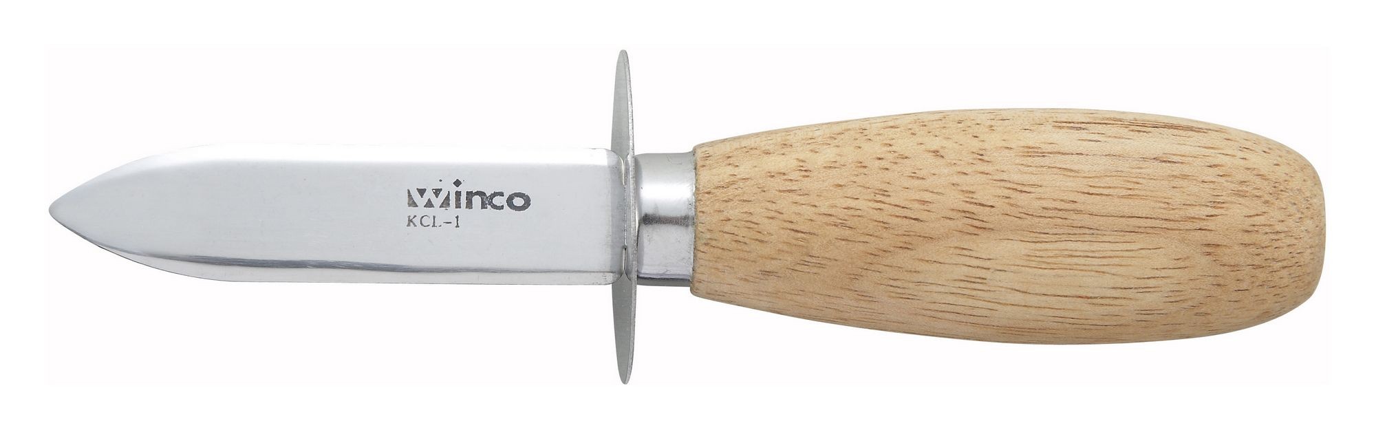 Winco KCL-1 Oyster/Clam Knife with Wooden Handle 2-3/4"