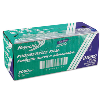 PVC Food Wrap Film Roll in Easy Glide Cutter Box, 12