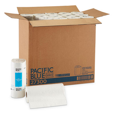 Pacific Blue 27300RL Perforated Paper Towel Roll 11 x 8 7/8 White 100 Sheets/Roll 