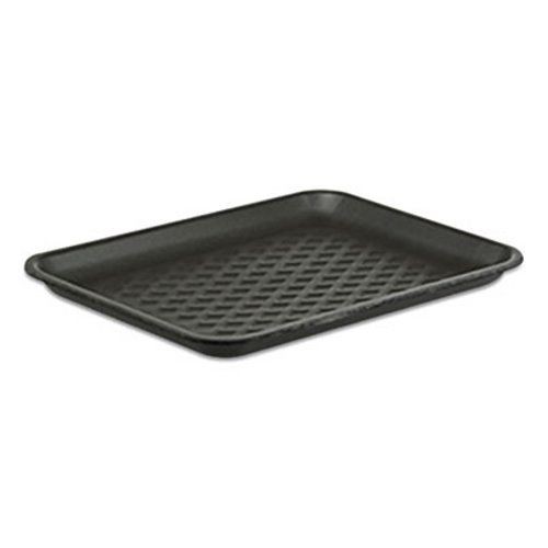Pactiv Black Supermarket Trays, #27S, 15" x 5.5" x 0.93", 250/Carton