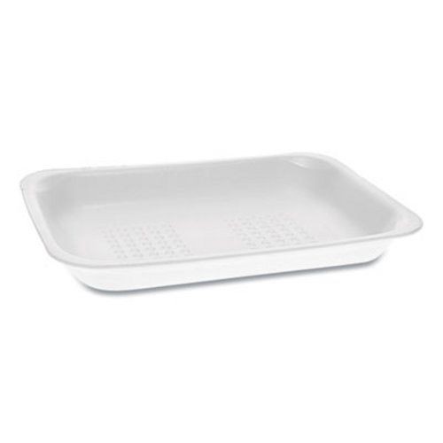 Pactiv White Meat Trays ,#2, 8.38" x 5.88" x 1.21", 500/Carton