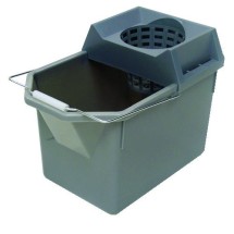 Pail and Mop Strainer Bucket, 15 Qt, Gray