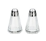 TableCraft 80S&P-2 Paneled Glass 1-1/2 oz. Salt and Pepper Shaker with Chrome-Plated ABS Top