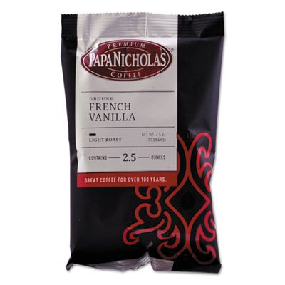 PapaNicholas Coffee Premium Coffee, French Vanilla, 18/Carton