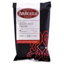 PapaNicholas Coffee Premium Coffee, Hazelnut Creme, 18/Carton