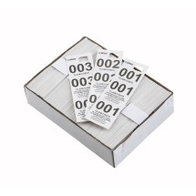 Winco CCK-5WT White Coat Check Tags (500 Pieces per Box)
