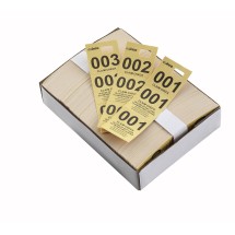 Winco CCK-5YL Yellow Coat Check Tags (500 Pieces per Box)