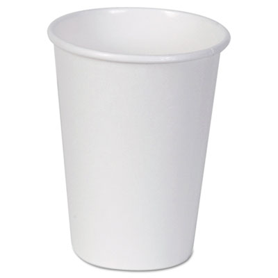 Paper Cups, Hot, 12 oz., White, 50/Bag
