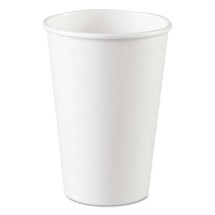 Paper Cups, Hot, 16 oz, White, 1000/Carton