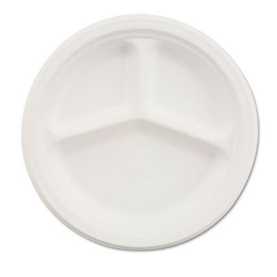 Paper Dinnerware, 3-Comp Plate, 10 1/4