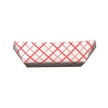 Paper Food Baskets, 3 lb Capacity, 7.2 x 4.95 x 1.94, Red/White, 500/Carton