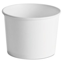 Paper Food Containers, White, 64 oz., 250/Carton