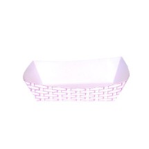 Paper Food Tray with Red Weave 6 oz., 1000/Carton