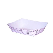 Paper Food Tray with Red Weave 1 lb., 1000/Carton