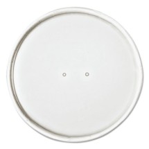Paper Lids for 16oz Food Containers, White, Vented, 3.9"Dia, 25/Bag, 20 Bg/Ctn
