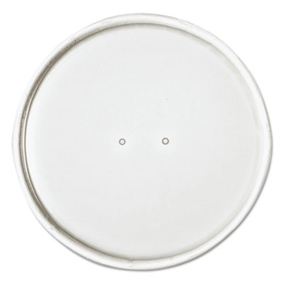 Paper Lids for 16oz Food Containers, White, Vented, 3.9