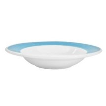 CAC China R-125-BLU Rainbow Blue Pasta Bowl 30 oz.
