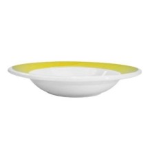 CAC China R-125-Y Rainbow Yellow Pasta Bowl 30 oz.