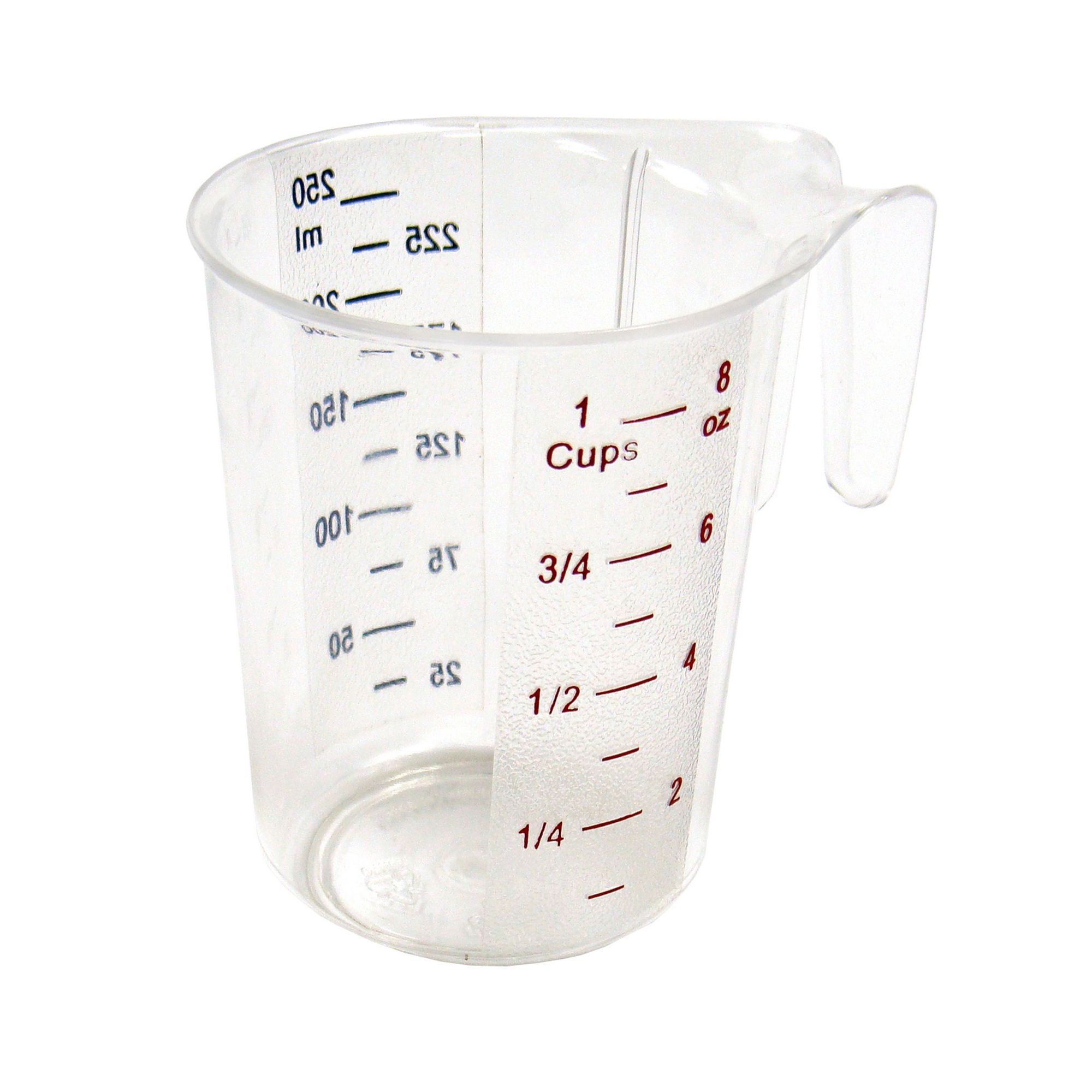 Winco PMCP-25 Polycarbonate 1 Cup Measuring Cup with Raised