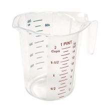 Winco PMCP-50 Polycarbonate 1 Pint Measuring Cup with Raised External Markings
