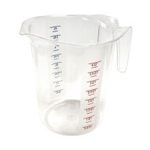 Winco PMCP-400 Polycarbonate 4 Qt. Measuring Cup with Raised External Markings