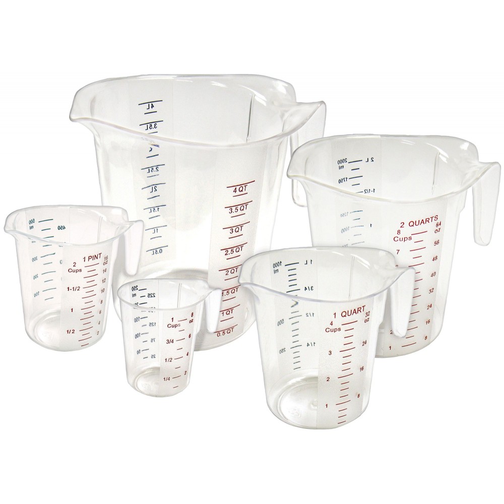 Winco PMCP-25 1 Cup Clear Polycarbonate Measuring Cup