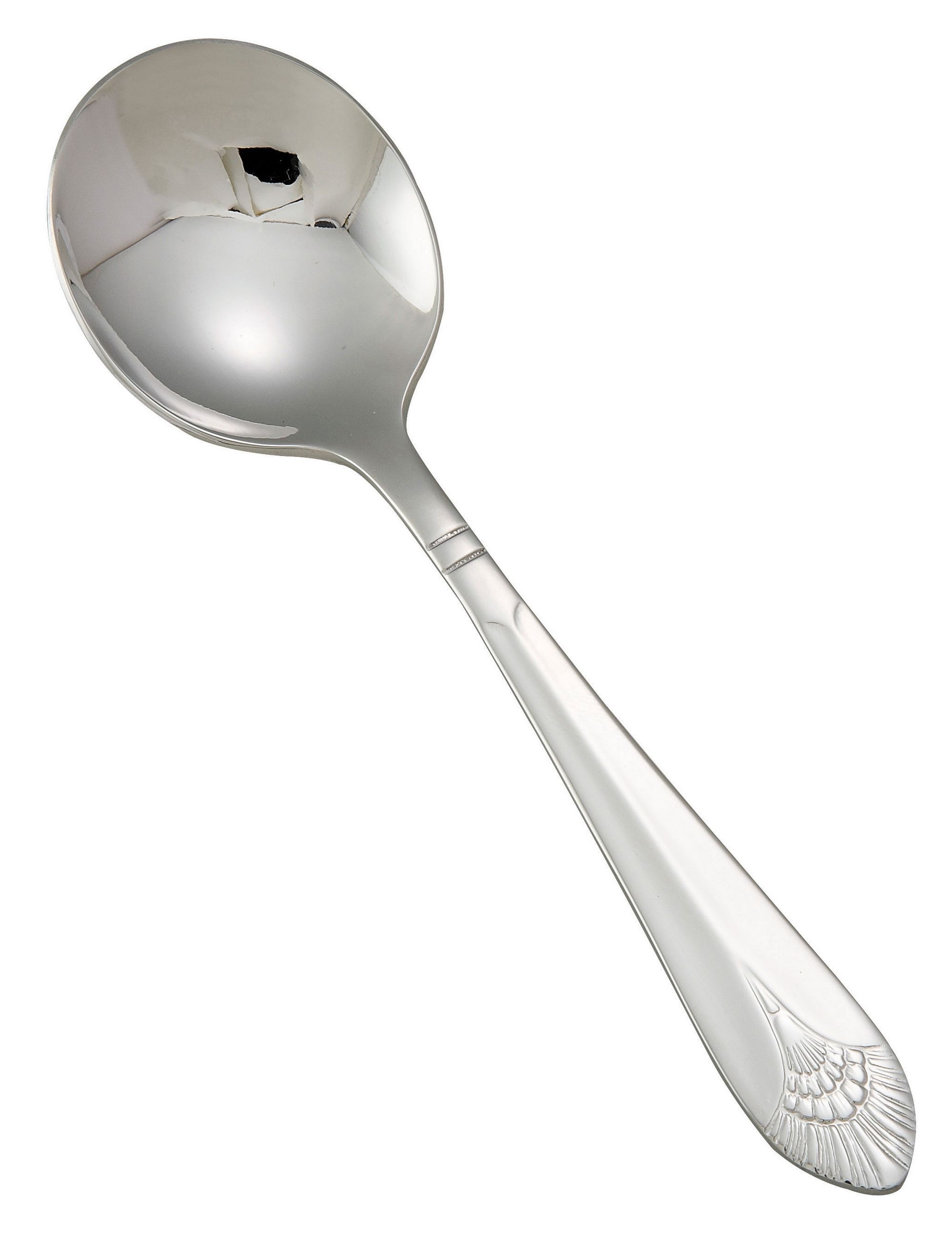 Winco 0031-04 Peacock Extra Heavy Stainless Steel Bouillon Spoon (12/Pack)