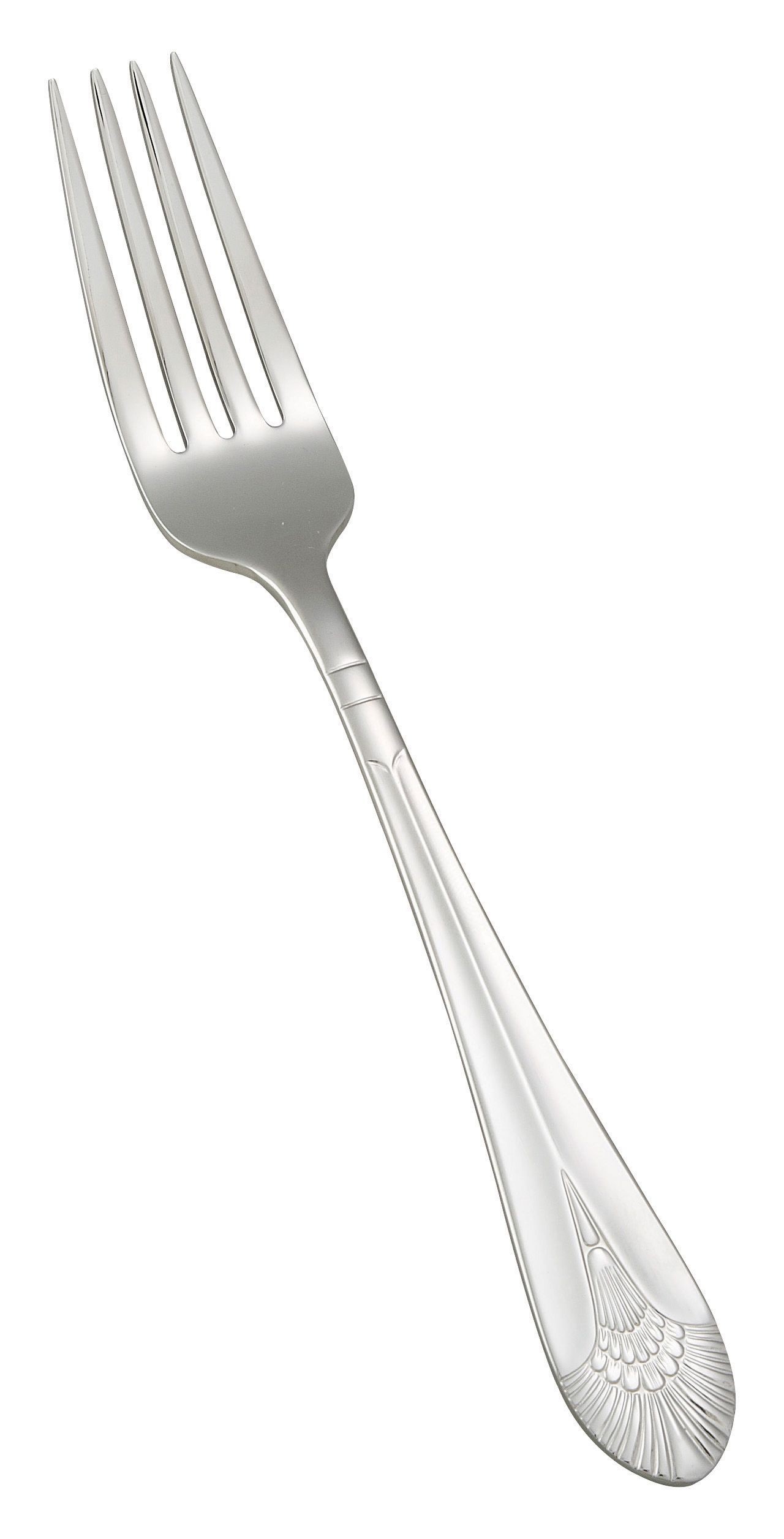 Winco 0031-11 Peacock Extra Heavy Stainless Steel European Table Fork (12/Pack)