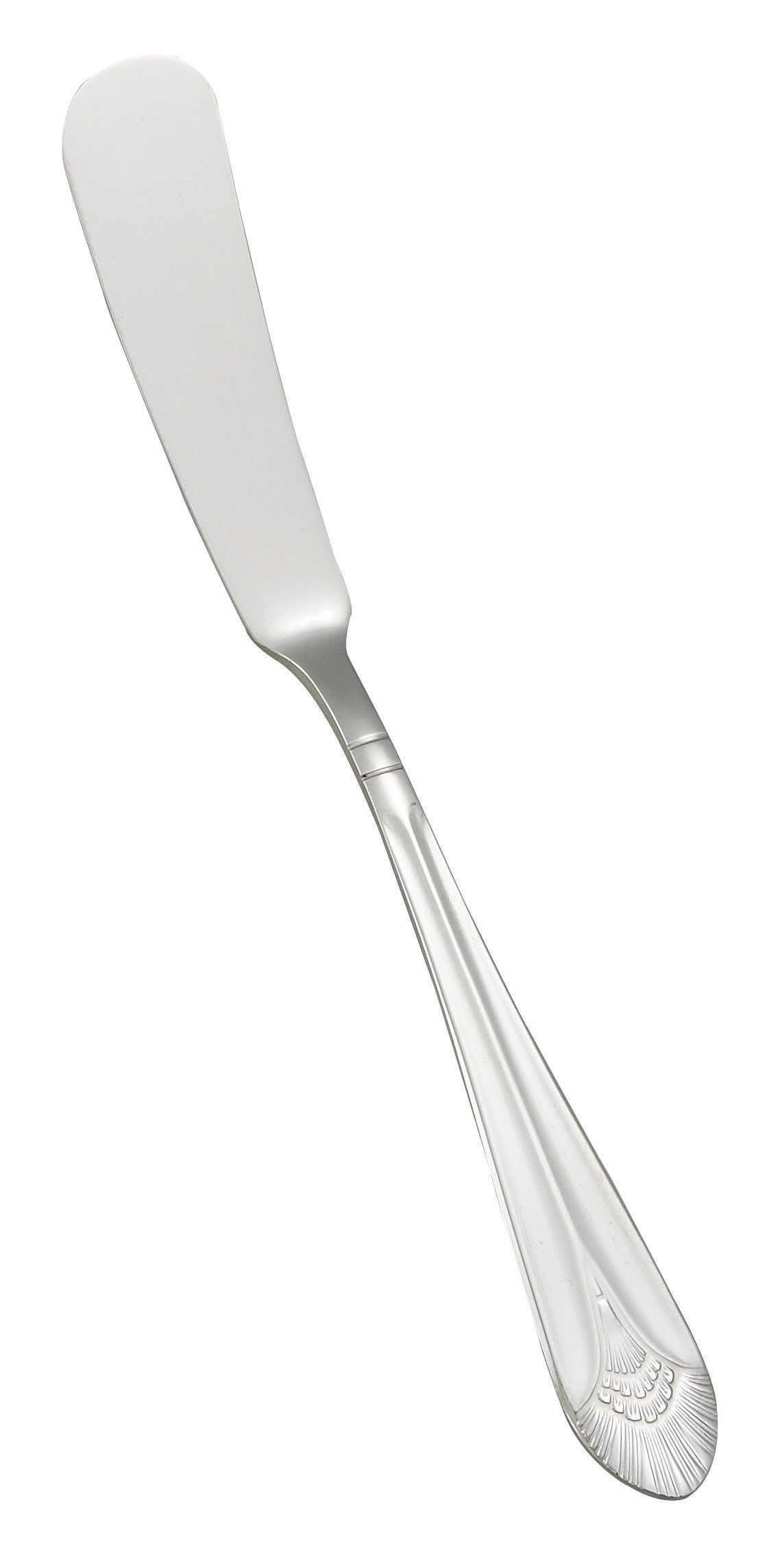 Winco 0031-12 Peacock Extra Heavy Stainless Steel Butter Spreader (12/Pack)