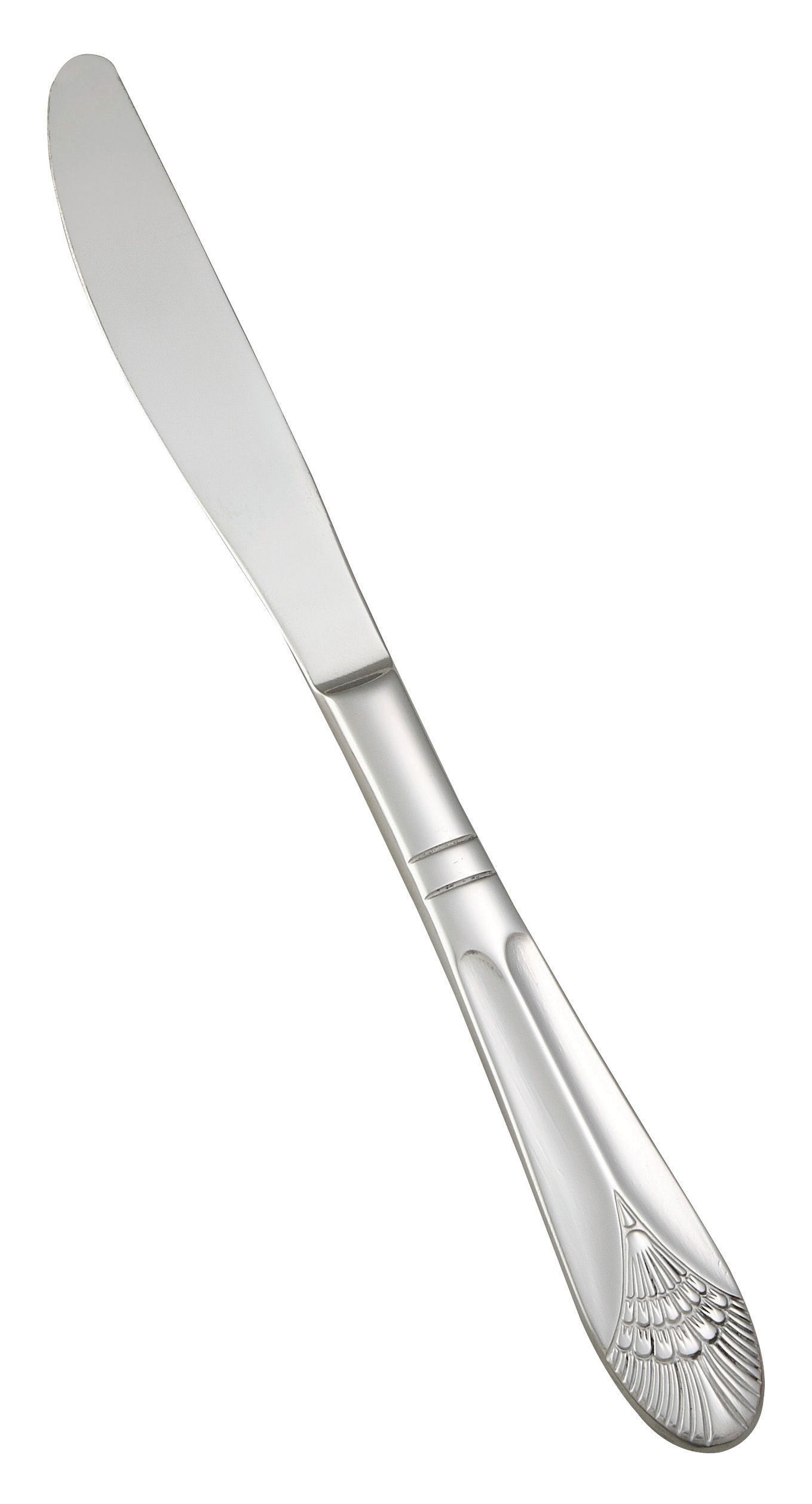 Winco 0031-18 Peacock Extra Heavy Stainless Steel European Table Knife (12/Pack)