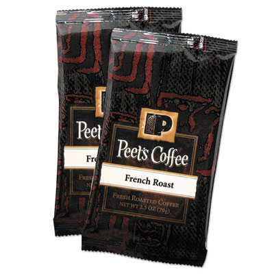Peet's Coffee Portion Packs, French Roast, 2.5  oz., 18/Box