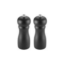 CAC China PMW2-6K 2-Piece Black Wooden Pepper Mill 6&quot; H