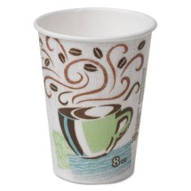 PerfecTouch Hot Cups, Paper, 8oz, Coffee Dreams Design, 50/Pack