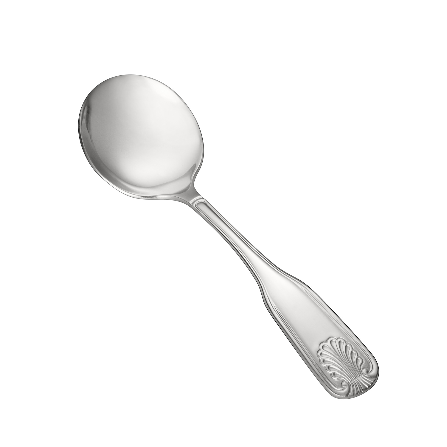 CAC China 3001-04 Phoenix Bouillon Spoon, Heavyweight 18/0, 6 3/8"