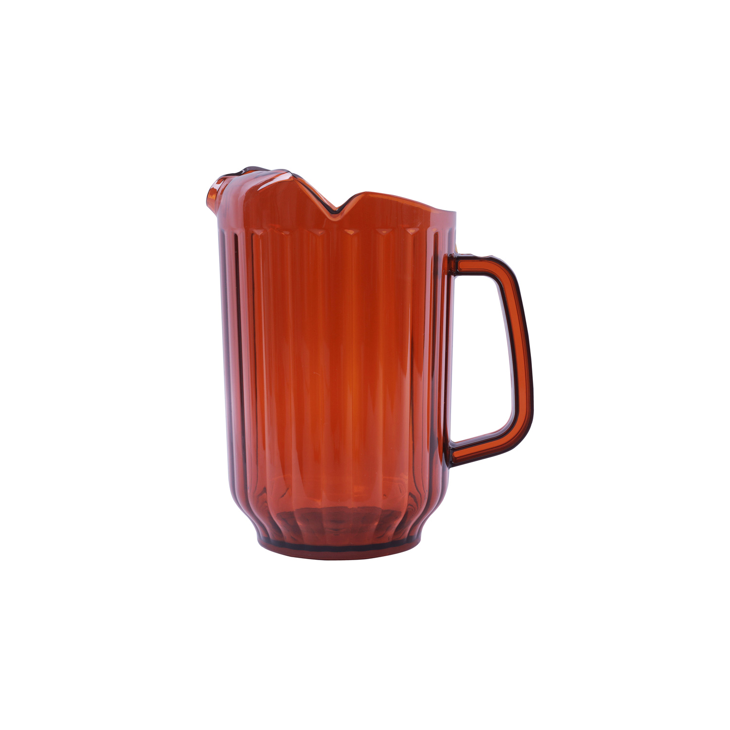 CAC China WP3S-60A 3-Spout Amber Plastic Water Pitcher 60 oz.