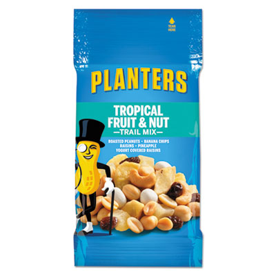 Planters Trail Mix, Tropical Fruit and Nut, 2 oz Bag, 72/Carton