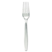 Plastic Cutlery, Forks, Heavyweight, Clear