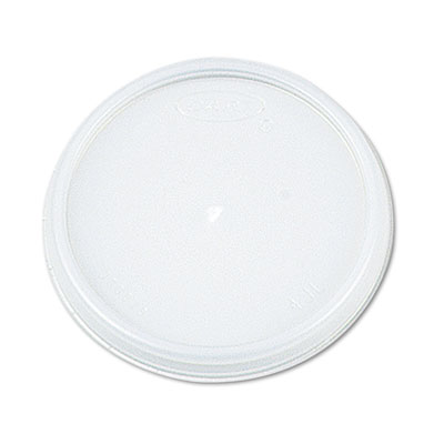 Dart Translucent Plastic Lids, Fits 12 - 24 oz. Foam Cups, 1000/Carton