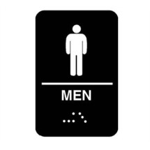 Franklin Machine Products  280-1201 Plastic Men's Accessible Restroom Sign with Braille