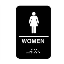 Franklin Machine Products  280-1202 Plastic Men's Accessible Restroom Sign with Braille
