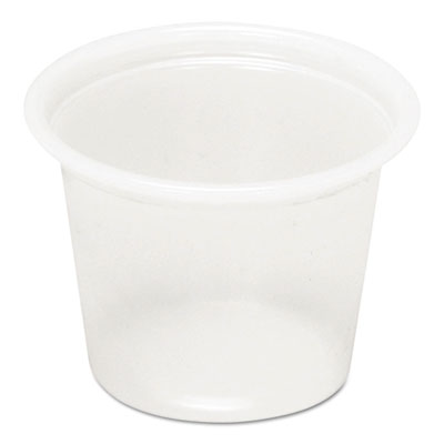 Plastic Souffle Cups, 1 oz, Translucent, 5000/Carton