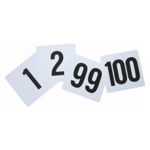 Winco TBN-100 Plastic Table Numbers 1-100, 4&quot; x 3-3/4&quot;